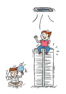 남자 지폐 일러스트 앉기 성인 두명 여름 쌓기 에너지 절약 부채 비교 돈다발 더위 에어컨 에너지절약 땀 국내일러스트 AI파일 계절 컨셉 돈 모션 날씨 사람 가전제품 파일형식 벡터