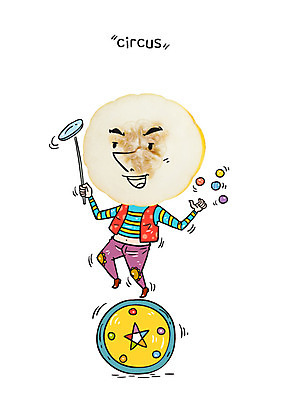 편집이미지 음식 포토일러 단면 의인화 한명 서기 서커스 참외 저글링 접시돌리기 이미지편집 AI파일 1 과일 모션 사람 묘기 파일형식 벡터