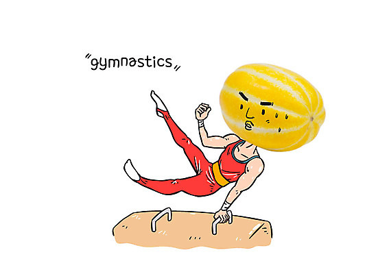 편집이미지 남자 음식 포토일러 의인화 한명 체조선수 참외 기계체조 이미지편집 AI파일 안마체조 1 과일 운동선수 사람 체조 파일형식 벡터