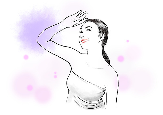 PSD 우먼라이프 응시 여자 일러스트 한명 웃음 상반신 20대 성인 뷰티 튜브탑 국내일러스트 1 라이프스타일 시선 상의 표정 사람 청년 파일형식