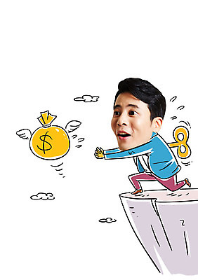 편집이미지 남자 날개 포토일러 한명 성인 30대 금융 달러 절벽 한국인 비즈니스맨 돈자루 태엽 이미지편집 AI파일 1 돈 비즈니스 사람 동양인 장년 경제 직장인 파일형식 벡터