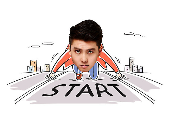 편집이미지 남자 엎드리기 포토일러 한명 빌딩 20대 성인 한국인 비즈니스맨 출발 준비자세 이미지편집 AI파일 1 포즈 컨셉 비즈니스 모션 사람 동양인 청년 건물 직장인 준비 파일형식 벡터