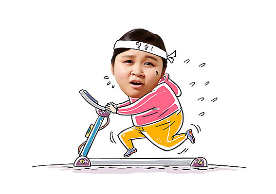 편집이미지 여자 다이어트 포토일러 한명 성인 30대 달리기 운동 한국인 런닝머신 필승 땀흘리기 이미지편집 AI파일 1 컨셉 모션 건강 사람 동양인 장년 운동기구 우승 파일형식 벡터