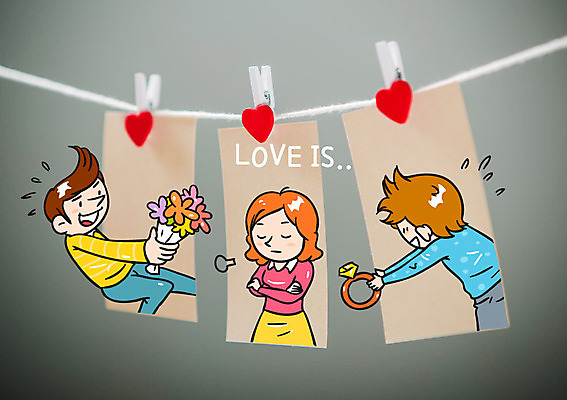 편집이미지 여자 남자 꽃다발 프로포즈 포토일러 집게 성인 세명 팔짱 하트 메모지 반지 이미지편집 AI파일 모양 꽃 장신구 모션 사람 사무용품 파일형식 벡터