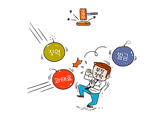 남자 일러스트 한명 성인 비즈니스맨 공익캠페인 폭탄 의사봉 과태료 벌금 부정부패 청탁 김영란법 징역 국내일러스트 AI파일 1 캠페인 비즈니스 사람 직장인 폭발물 벌 법 형벌 파일형식 벡터