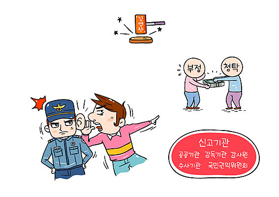 남자 지폐 일러스트 여러명 성인 가리킴 공익캠페인 경찰 귓속말 의사봉 공공기관 부정부패 신고 청탁 김영란법 국내일러스트 AI파일 직업 캠페인 다수 돈 사람 손짓 법 파일형식 벡터