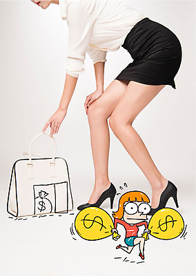 편집이미지 여자 포토일러 성인 두명 금융 달리기 달러 핸드백 하반신 비즈니스우먼 돈자루 탈출 의료성형뷰티 이미지편집 AI파일 컨셉 돈 가방 비즈니스 모션 사람 경제 직장인 파일형식 벡터