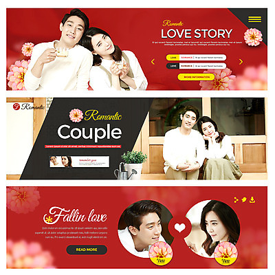 PSD 템플릿 배너 부부 커플 여자 남자 꽃 웹템플릿 사랑 여러명 20대 성인 한국인 하트 이벤트배너 웹배너 이미지템플릿 모양 식물 감정 다수 관계 사람 동양인 청년 파일형식