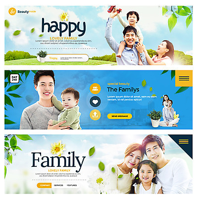PSD 템플릿 배너 여자 남자 어린이 웹템플릿 가족 엄마 사랑 여러명 성인 30대 한국인 목말 아빠 이벤트배너 웹배너 이미지템플릿 감정 다수 관계 모션 사람 동양인 장년 파일형식