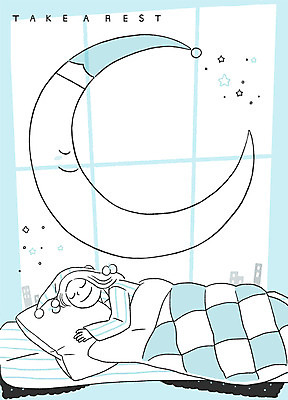 PSD 여자 별 일러스트 창문 휴식 프레임 한명 상반신 성인 눕기 이불 침대 잠 초승달 안식처 프레임일러스트 국내일러스트 자연요소 1 가구 컨셉 침구 모션 사람 달 파일형식