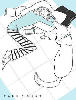 전신 PSD 한마리 여자 쿠션 일러스트 휴식 프레임 한명 성인 책 스마트폰 눕기 개 안식처 프레임일러스트 국내일러스트 1 컨셉 포유류 모션 사람 핸드폰 스마트기기 파일형식