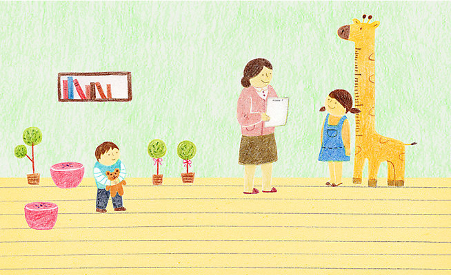 전신 PSD 식물 여자 남자 어린이 일러스트 병원 성인 책 세명 곰인형 진료 간호사 키재기 국내일러스트 인형 의학 사람 의료진 측정 키_신체 파일형식