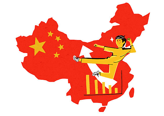 전신 PSD 남자 화살표 상징 일러스트 그래프 한명 성인 경제 중국인 중국 발전 킥 오성홍기 상승 이소룡 중국지도 국내일러스트 외국인 1 아시아 컨셉 지도 모션 사람 동양인 국기 파일형식