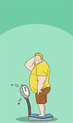 전신 PSD 남자 다이어트 일러스트 한명 성인 손상 수줍음 고장 비만 체중계 국내일러스트 1 감정 컨셉 건강 사람 몸매 파일형식