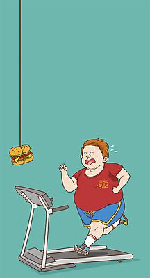 전신 PSD 남자 줄 다이어트 일러스트 한명 성인 달리기 운동 햄버거 비만 런닝머신 식이조절 국내일러스트 1 모션 패스트푸드 건강 사람 운동기구 몸매 파일형식