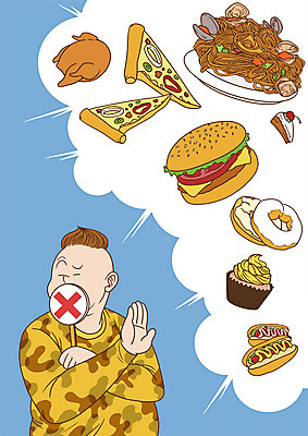 PSD 남자 다이어트 일러스트 피자 파스타 한명 상반신 성인 케이크 치킨 금지 햄버거 도넛 X 컵케이크 비만 아니오 핫도그 식이조절 국내일러스트 1 알파벳 음식 디저트 패스트푸드 서양음식 건강 사람 몸매 닭고기요리 파일형식