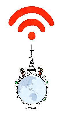전신 PSD 나무 여자 남자 지구 인터넷 일러스트 성인 두명 건물 세계 네트워크 와이파이 송신탑 무선네트워크 국내일러스트 식물 건축물 사람 탑 무선인터넷 파일형식