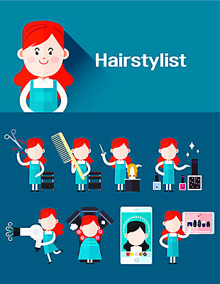 아이콘 직업 캐릭터 여자 포즈 직업캐릭터 여러명 성인 세트 머리빗 파마 플랫 미용실 네일아트 드라이어 미용사 이발 매니큐어 머리손질 염색 미용가위 얼굴없음 여자만 트롤리 2D아이콘 AI파일 헤어스타일 다수 가위_도구 사람 뷰티 수레 화장품 미용용품 뷰티샵 파일형식 벡터