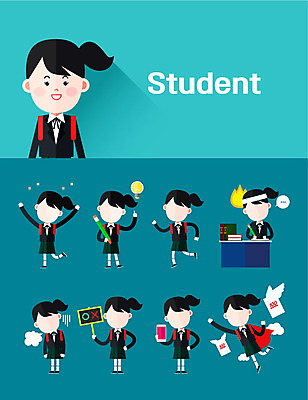 아이콘 직업 캐릭터 학생 여자 포즈 청소년 직업캐릭터 여러명 취미 생활 스마트폰 세트 기쁨 시험 플랫 한숨 등교 성적 얼굴없음 여자만 2D아이콘 AI파일 교육 감정 다수 사람 핸드폰 스마트기기 등하교 파일형식 벡터