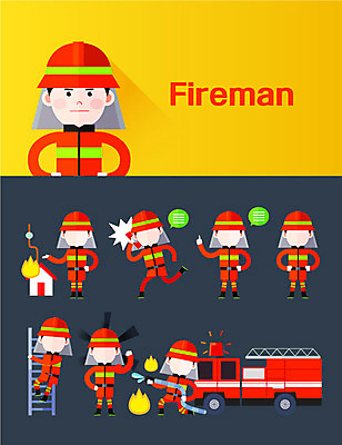 아이콘 직업 캐릭터 남자 포즈 사다리 불 직업캐릭터 설명 여러명 성인 세트 플랫 위험 소방관 통화 소방차 공무원 구조대 소방서 얼굴없음 남자만 2D아이콘 AI파일 자연요소 다수 컨셉 모션 자동차 사람 도구 구출 구조원 소방 파일형식 벡터