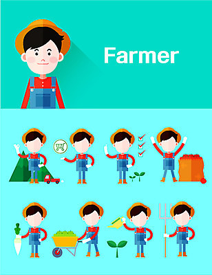 아이콘 직업 캐릭터 남자 포즈 직업캐릭터 여러명 성인 농작물 세트 판매 수확 플랫 사과 농부 무 농기구 체크표시 귀농 얼굴없음 남자만 2D아이콘 AI파일 다수 농업 과일 뿌리채소 사람 확인 파일형식 벡터