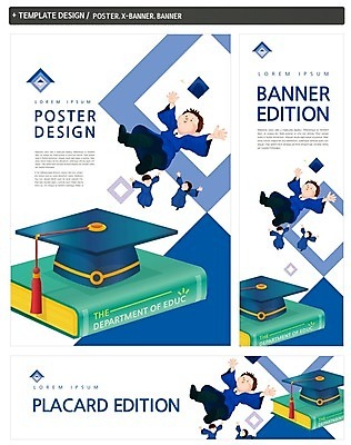 PSD 배너 배너템플릿 교육 남자 가로배너 ZIP 포스터 세로배너 학사모 졸업 책 세명 세트 현수막 졸업가운 헹가래 템플릿 모자_잡화 사람 가로 세로 축하 가운 파일형식