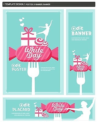 PSD 배너 배너템플릿 여자 가로배너 실루엣 ZIP 포스터 세로배너 포크 화이트데이 사탕 한명 선물상자 세트 현수막 하트 춤 모양 템플릿 1 식기 데이이벤트 문화예술 디저트 촬영기법 선물 사람 가로 세로 상자 파일형식