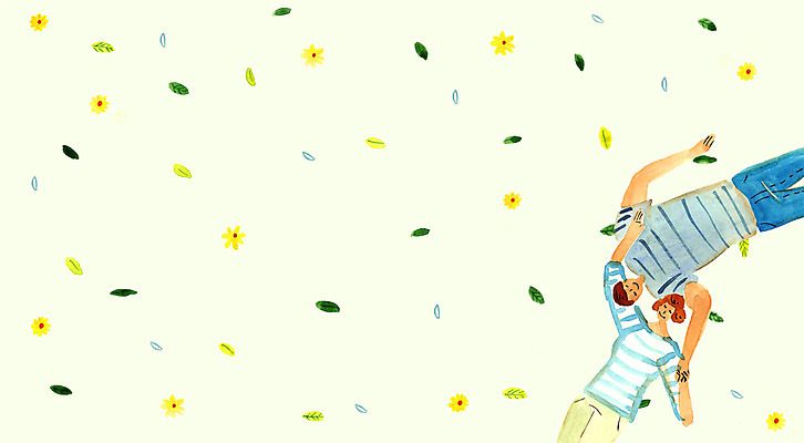 PSD 커플 여자 남자 꽃 잎 일러스트 휴식 사랑 잔디 상반신 두명 눕기 국내일러스트 식물 감정 컨셉 관계 모션 사람 파일형식