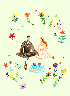 전신 PSD 커플 여자 남자 꽃 일러스트 사랑 초원 두명 와인 언약 언약식 풀꽃 하트꽃 국내일러스트 식물 감정 관계 주류 사람 파일형식