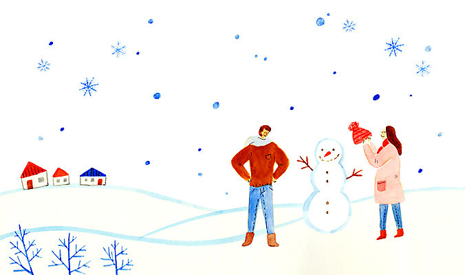 전신 PSD 커플 여자 남자 겨울 일러스트 눈사람 주택 털모자 사랑 서기 두명 눈송이 눈사람만들기 국내일러스트 모자_잡화 계절 감정 관계 모션 눈_날씨 사람 건물 만들기 파일형식