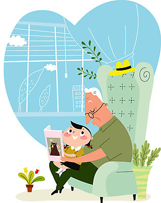 전신 식물 구름 모자 여자 할아버지 노년 남자 어린이 의자 일러스트 창문 손녀 앉기 두명 건물 실버라이프 독서 육아 즐거움 동화책 국내일러스트 AI파일 자연요소 라이프스타일 건축물 잡화 감정 가구 모션 사람 성인 책 손주 파일형식 벡터