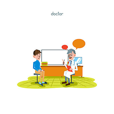 전신 클립아트 직업 남자 말풍선 의자 일러스트 프레임 병원 성인 두명 진료 환자 프레임일러스트 남자만 국내일러스트 AI파일 가구 의학 사람 파일형식 벡터