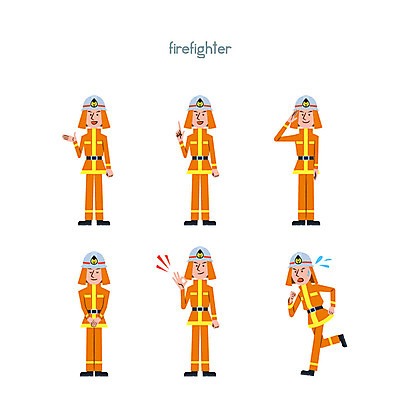 클립아트 직업 캐릭터 남자 포즈 일러스트 안내 직업캐릭터 미소 여러명 성인 세트 인사 OK 소방관 바쁨 경례 남자만 일러캐릭터 AI파일 다수 표정 사람 손짓 예절 구조원 소방 파일형식 벡터