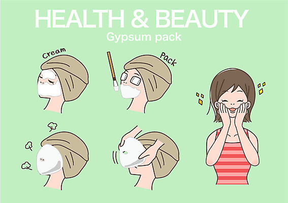 클립아트 여자 일러스트 여러명 성인 뷰티 크림 피부관리 팩 석고 여자만 국내일러스트 AI파일 다수 사람 화장품 파일형식 벡터