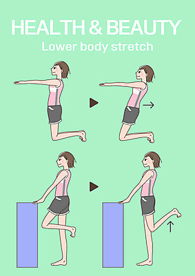 전신 클립아트 여자 일러스트 여러명 성인 운동 헬스 스트레칭 하체운동 여자만 국내일러스트 AI파일 다수 건강 사람 파일형식 벡터