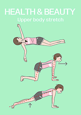 전신 클립아트 여자 일러스트 성인 세명 운동 헬스 스트레칭 여자만 상체운동 국내일러스트 AI파일 건강 사람 파일형식 벡터