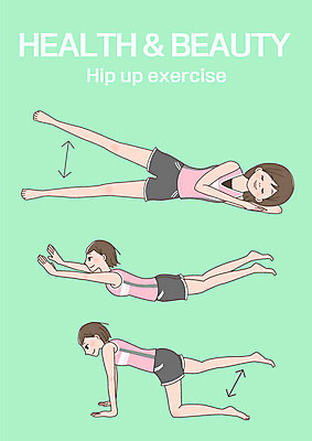 전신 클립아트 여자 일러스트 성인 세명 운동 헬스 하체운동 힙업운동 여자만 국내일러스트 AI파일 건강 사람 파일형식 벡터