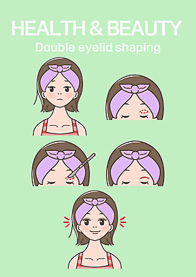 클립아트 여자 일러스트 여러명 상반신 성인 신체부위 뷰티 눈 성형수술 쌍꺼풀수술 여자만 국내일러스트 AI파일 자연요소 다수 날씨 사람 수술 파일형식 벡터