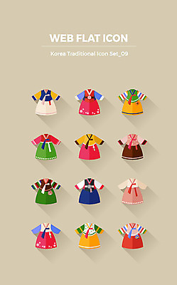 아이콘 한국전통 복주머니 사람없음 세트 치마 플랫아이콘 노리개 저고리 웹아이콘 여자한복 옷고름 웹엘리먼트 2D아이콘 AI파일 전통 하의 전통소품 한국 한복 엘리먼트 파일형식 벡터