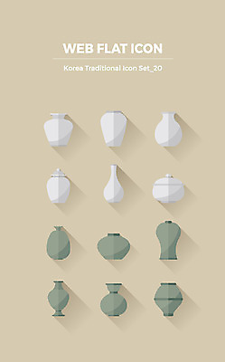 아이콘 한국전통 사람없음 세트 도자기 도자기공예 플랫아이콘 웹아이콘 백자 웹엘리먼트 청자 2D아이콘 AI파일 전통 한국 공예 엘리먼트 파일형식 벡터