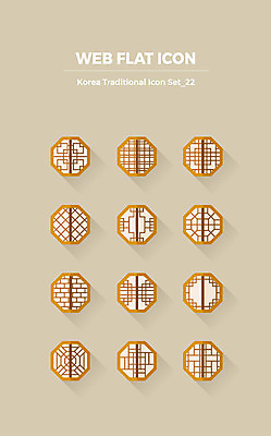 아이콘 한국전통 문양 패턴 사람없음 세트 전통문양 문 플랫아이콘 웹아이콘 창틀 창호문 웹엘리먼트 2D아이콘 AI파일 전통 무늬 창문 한국 엘리먼트 파일형식 벡터
