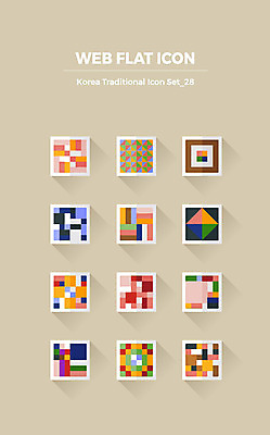 아이콘 한국전통 패턴 사람없음 세트 보자기 플랫아이콘 웹아이콘 조각보 웹엘리먼트 2D아이콘 AI파일 전통 무늬 한국 보자기_천 엘리먼트 파일형식 벡터 천_직물