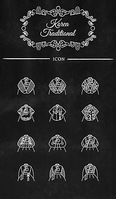 아이콘 한국전통 프레임 사람없음 세트 라인아이콘 웹아이콘 드로잉 여자한복 웹엘리먼트 2D아이콘 AI파일 전통 한국 미술 한복 엘리먼트 파일형식 벡터