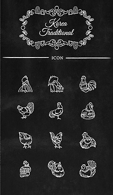 아이콘 한국전통 프레임 사람없음 세트 닭 라인아이콘 웹아이콘 드로잉 웹엘리먼트 2D아이콘 AI파일 전통 조류 한국 미술 엘리먼트 파일형식 벡터
