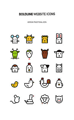 아이콘 한국전통 병아리 사람없음 세트 십이지신 용 토끼 닭 말_동물 돼지 뱀 호랑이 소 개 쥐 라인아이콘 웹아이콘 수탉 웹엘리먼트 볼드라인 2D아이콘 AI파일 전통 포유류 파충류 조류 한국 반려동물 설치류 수컷 엘리먼트 파일형식 벡터