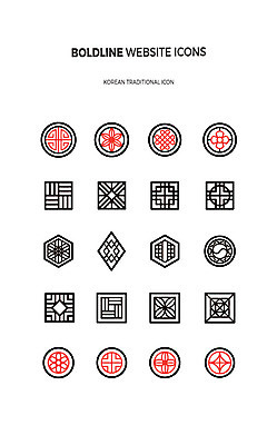 아이콘 한국전통 패턴 사람없음 세트 전통무늬 전통문양 라인아이콘 웹아이콘 웹엘리먼트 볼드라인 2D아이콘 AI파일 전통 문양 무늬 한국 엘리먼트 파일형식 벡터