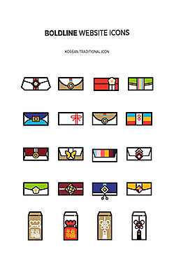 아이콘 한국전통 꽃 봉투 사람없음 세트 라인아이콘 노리개 웹아이콘 돈봉투 웹엘리먼트 볼드라인 2D아이콘 AI파일 식물 전통 전통소품 한국 엘리먼트 파일형식 벡터