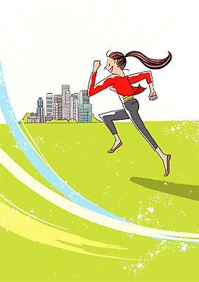 전신 PSD 여자 일러스트 회사 한명 성인 달리기 신입사원 열정 빌딩숲 패기 국내일러스트 1 감정 컨셉 비즈니스 모션 사람 빌딩 자신감 파일형식