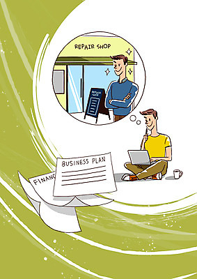 전신 PSD 남자 생각 일러스트 미래 성인 두명 노트북 상점 계획 창업 진로 국내일러스트 컨셉 사람 전자제품 자영업 파일형식