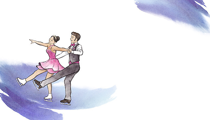 전신 PSD 여자 남자 겨울 일러스트 캘리그라피 동계올림픽 경기 성인 두명 스케이트 국가대표 아이스댄스 아이스링크 평창 평창동계올림픽 국내일러스트 계절 스포츠용품 스포츠 올림픽 운동선수 사람 춤 강원도 파일형식